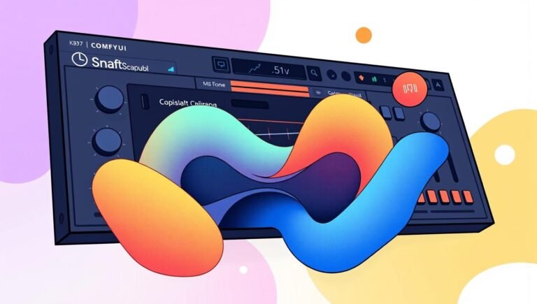 ComfyUI для Початківців: Повний Посібник для Генерації Зображень AI Стильний сучасний інтерєр: диван, килим, столики. Декор, вікна, денне світло. Комфортна вітальня, мінімалізм.