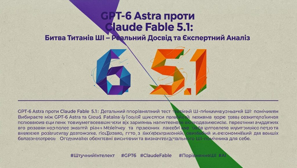 ШІ для Юнікорнів|GPT-6 Astra проти Claude Fable 5.1: Битва Титанів ШІ – Реальний Досвід та Експертний Аналіз