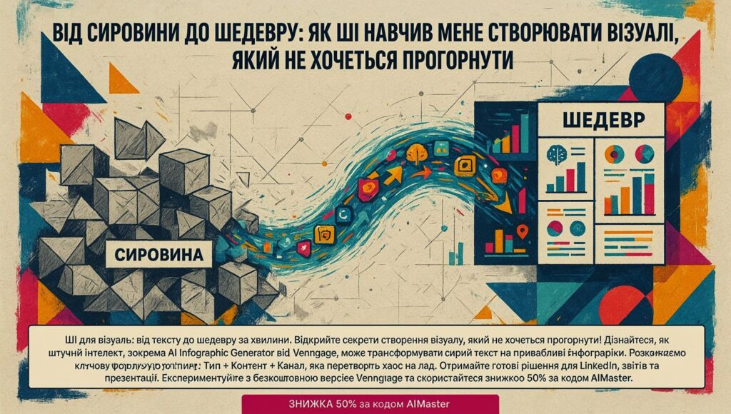 ШІ для Юнікорнів | Від сировини до шедевру: як ШІ навчив мене створювати візуал, який не хочеться прогорнути