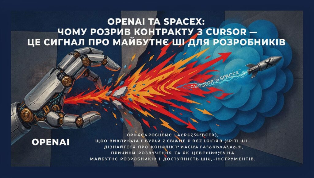 ШІ для Юнікорнів | OpenAI та SpaceX: Чому "розрив" контракту з Cursor - це сигнал про майбутнє ШІ для розробників
